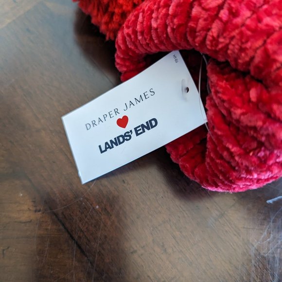 Draper James x Lands' End  Women's Cable Knit House Slipper Socks - Picture 3 of 6